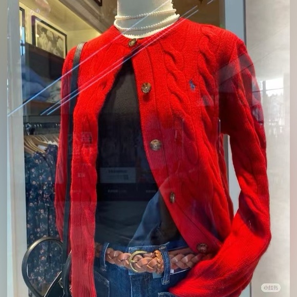 Polo Ralph Lauren Cable-Knit Wool-Cashmere Cardigan - Picture 4 of 9